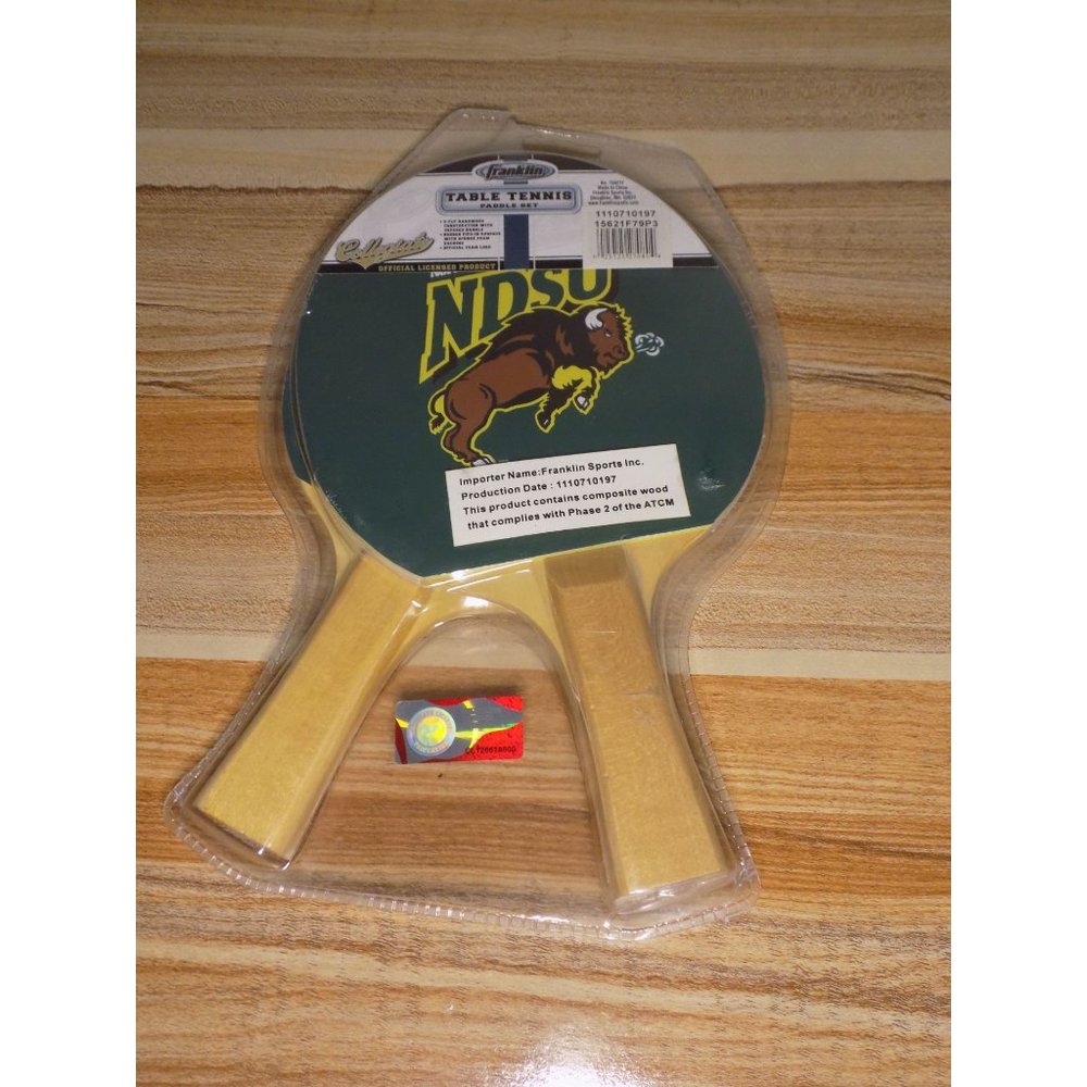 North Dakota State Bison NCAA Tennis Paddle Set - College Sports Ping Pong - Picture 3 of 5